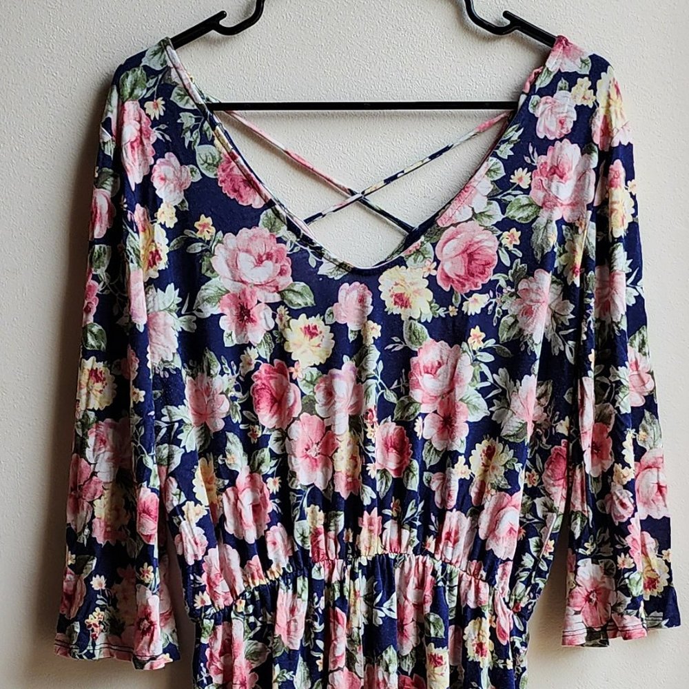 Gilli Floral Culotte Dress Size Large - Picture 12 of 16